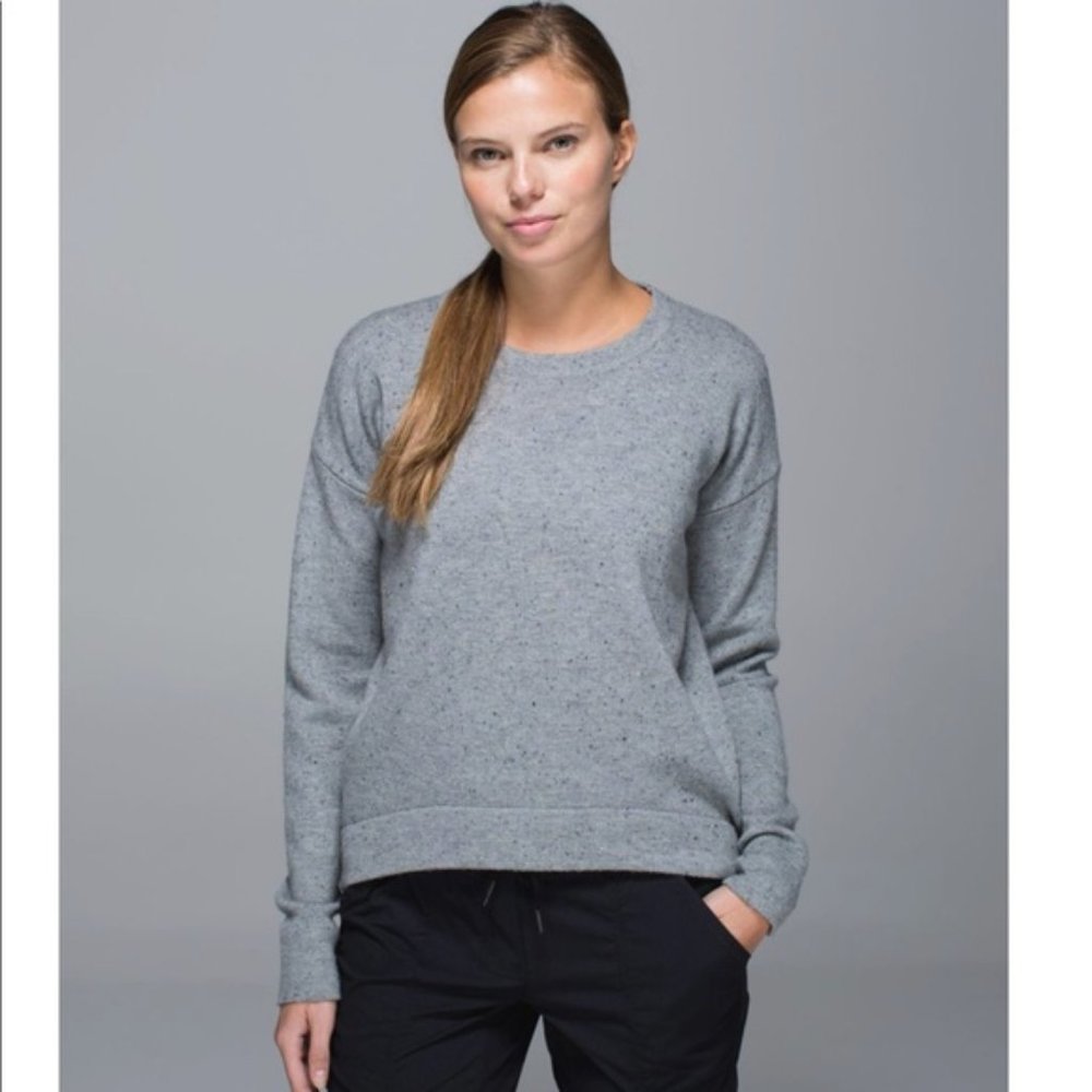 Lululemon Yogi Crew Sweater Heathered Medium Grey 6